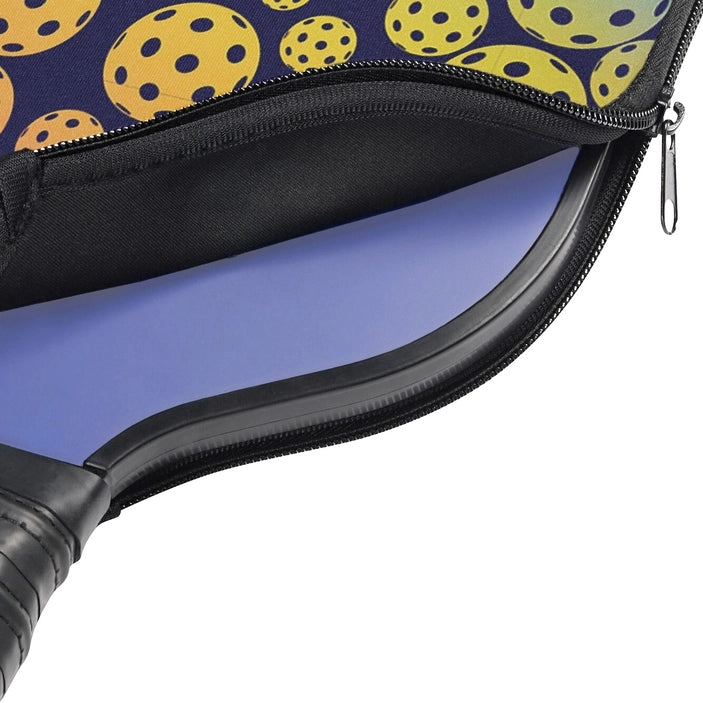 Pickleball Paddle Cover- Blue Pickleballs