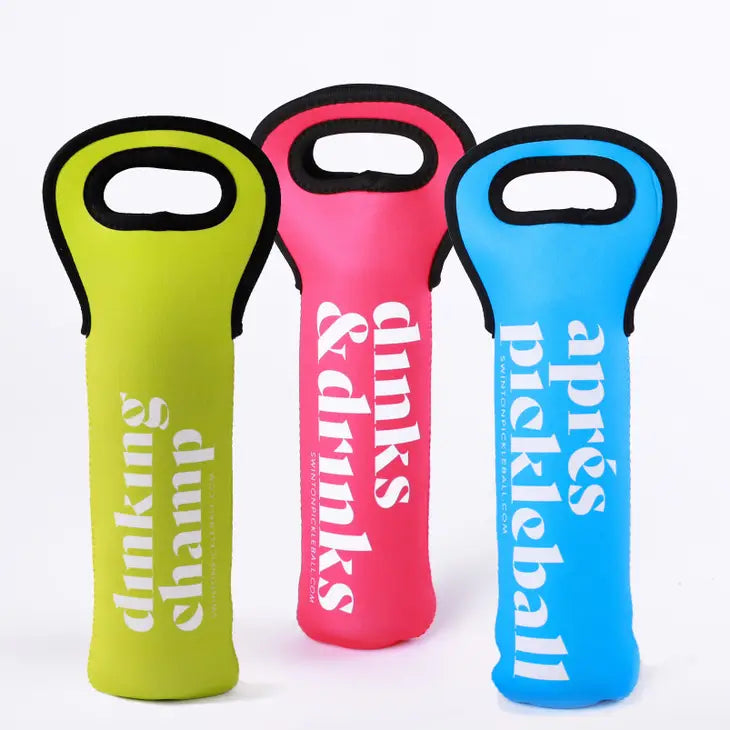 3 Pickleballs in a Wine Bag - Green: Dinking Champ