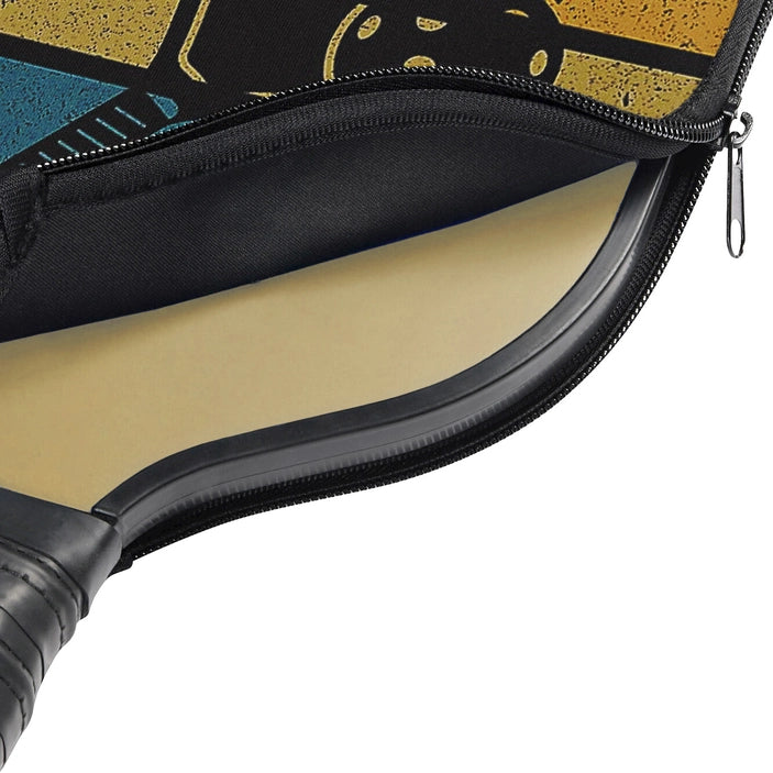 Pickleball Paddle Cover- Retro Lines