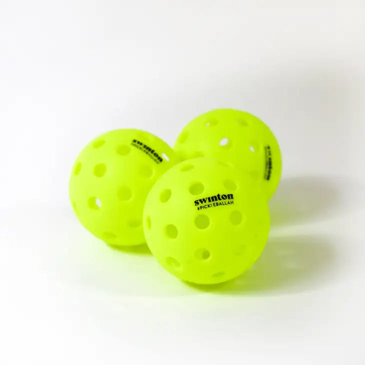 3 Pickleballs in a Wine Bag - Green: Dinking Champ