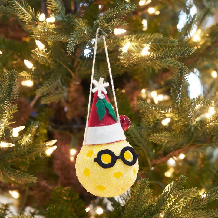 Santa Pickleball Ornament