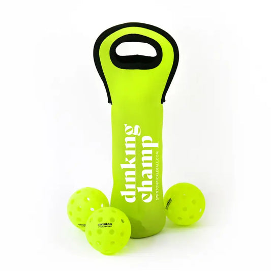 3 Pickleballs in a Wine Bag - Green: Dinking Champ