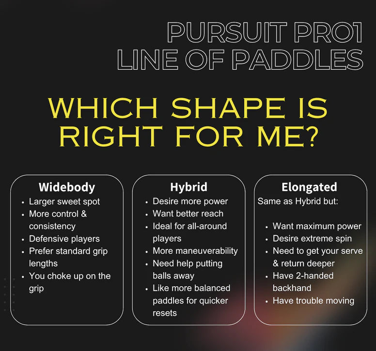 Engage Pursuit Pro 1 Elongated Power Paddle- Arctic Gold