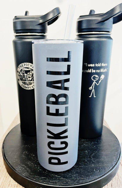 Water Bottle Tumbler 20 oz.- Pickleball