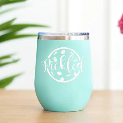 Insulated Tumbler- Teal "Pickled" Cup/Tumbler