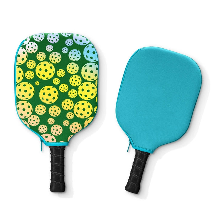 Pickleball Paddle Cover- Green Pickleballs