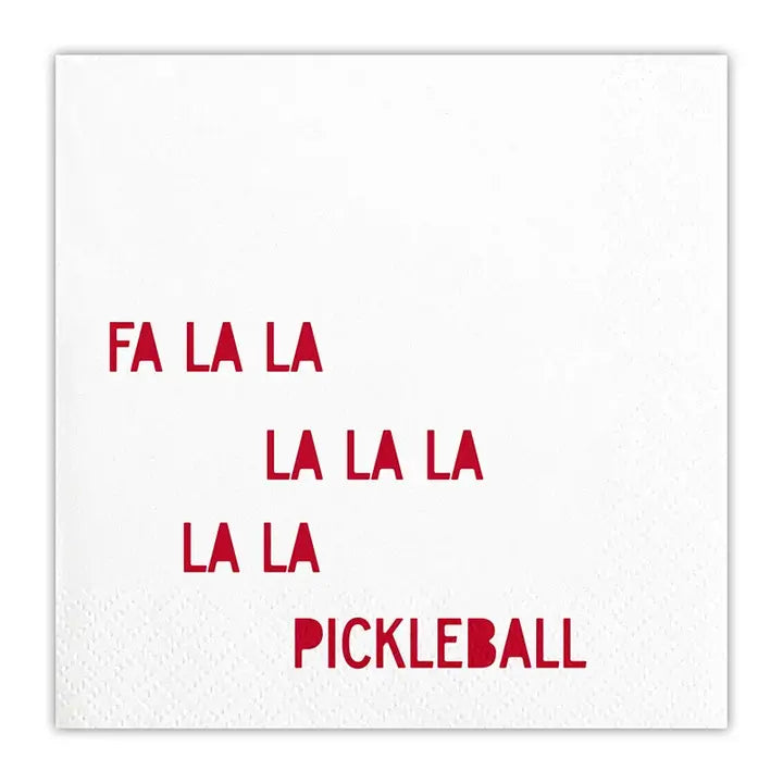 Holiday Cocktail Napkin- Fa La La La Pickleball