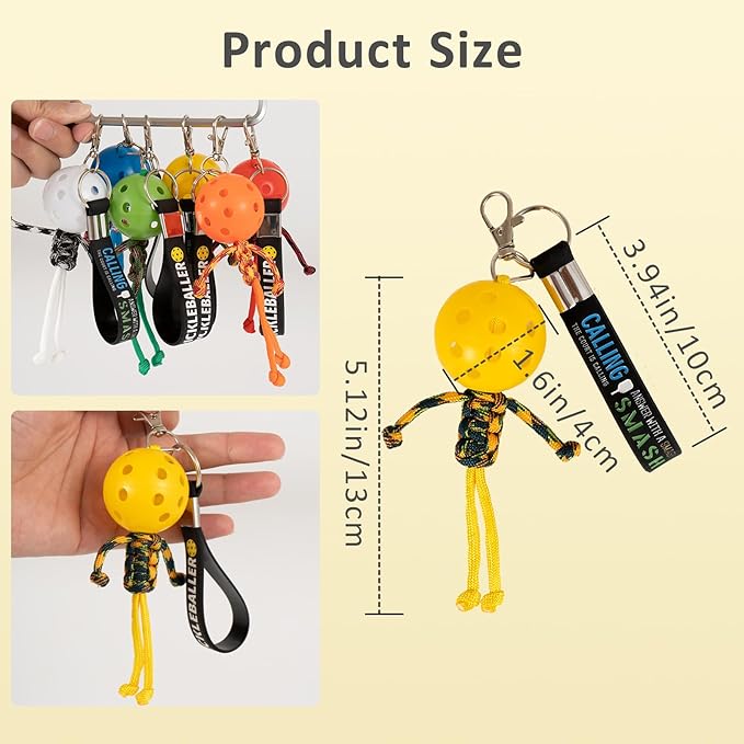 Keychain- 3D Pickleball Buddy