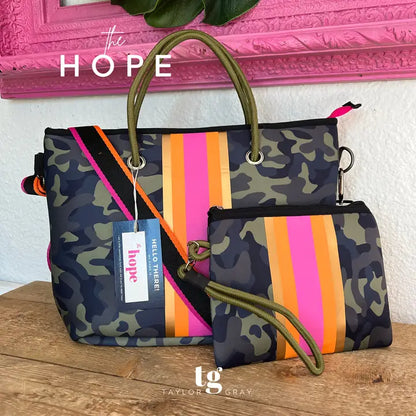 Neoprene Tote & Wristlet Set- the Hope