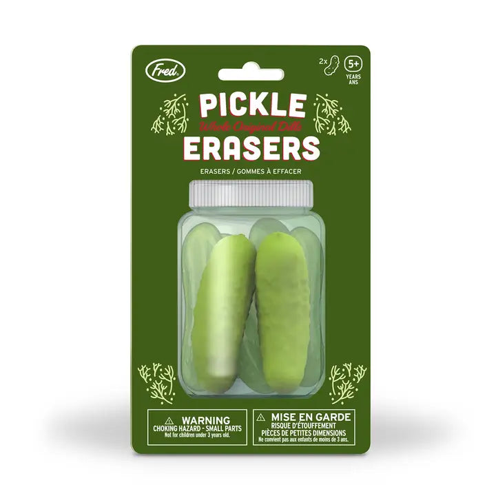 Pickle Erasers- set of 2