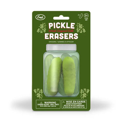 Pickle Erasers- set of 2
