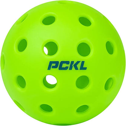 PCKL Optic Green Outdoor Pickleballs (4 pack)