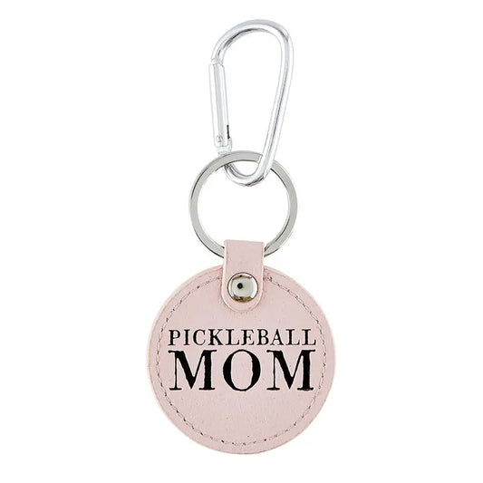 Keychain- Pickleball Mom, Leather