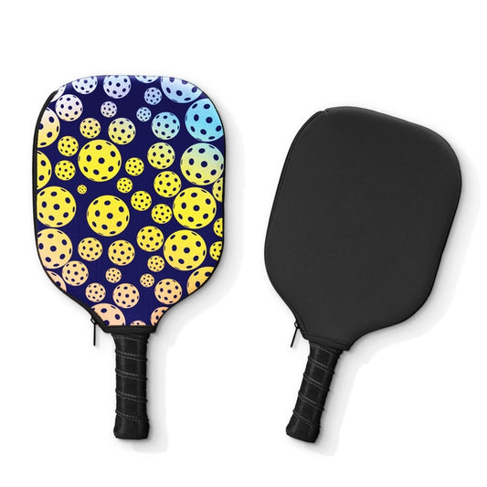 Pickleball Paddle Cover- Blue Pickleballs