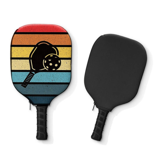 Pickleball Paddle Cover- Retro Lines