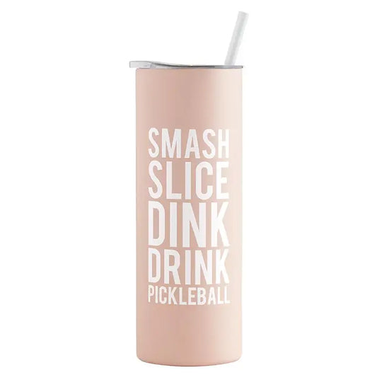 Water Bottle Tumbler 20 oz.- Smash, Slice, Dink in Pink