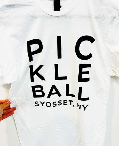 White Graphic Tee- PICKLEBALL