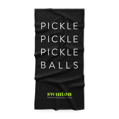 Swinton Black Pickleball Sports Towel